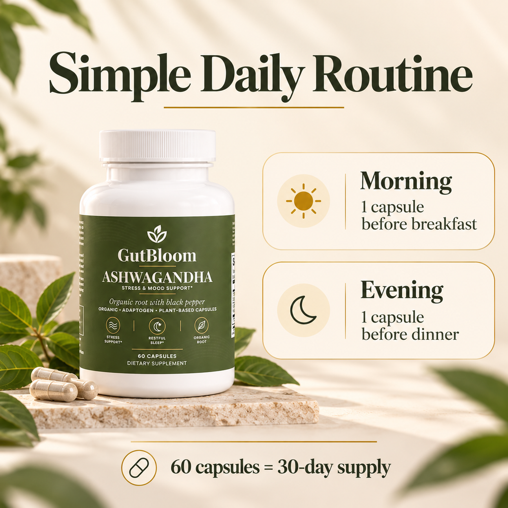 Simple routine: 1 capsule before breakfast and 1 before dinner