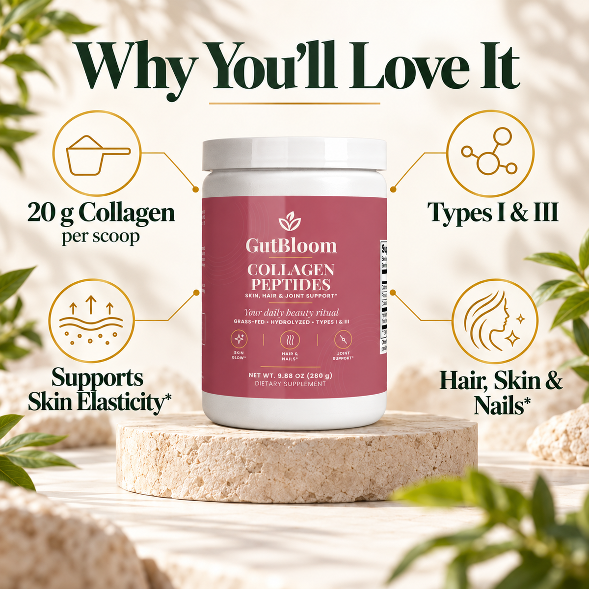 Why you'll love it: 20 g collagen per scoop, types I and III