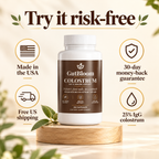 GutBloom Colostrum risk-free 30-day money-back guarantee