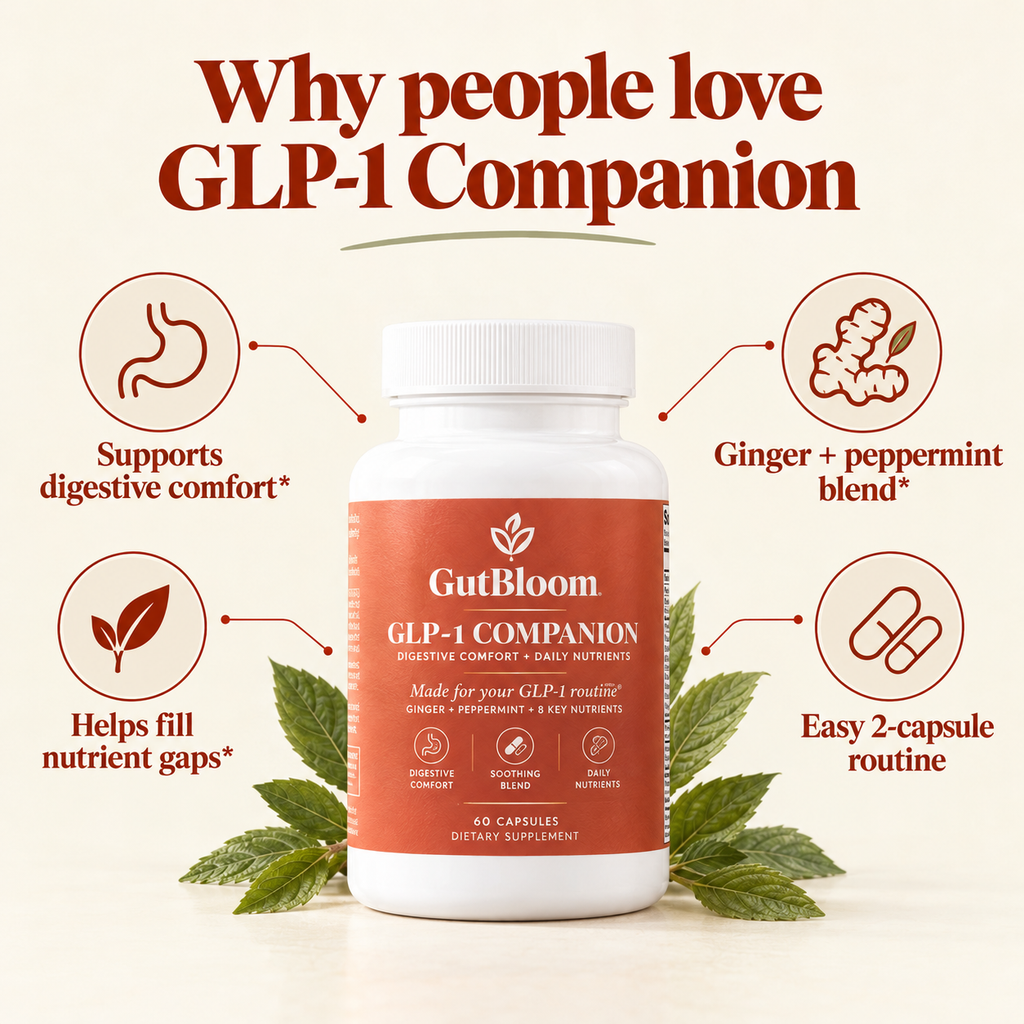 Why people love GLP-1 Companion: digestive comfort, nutrient support, ginger and peppermint