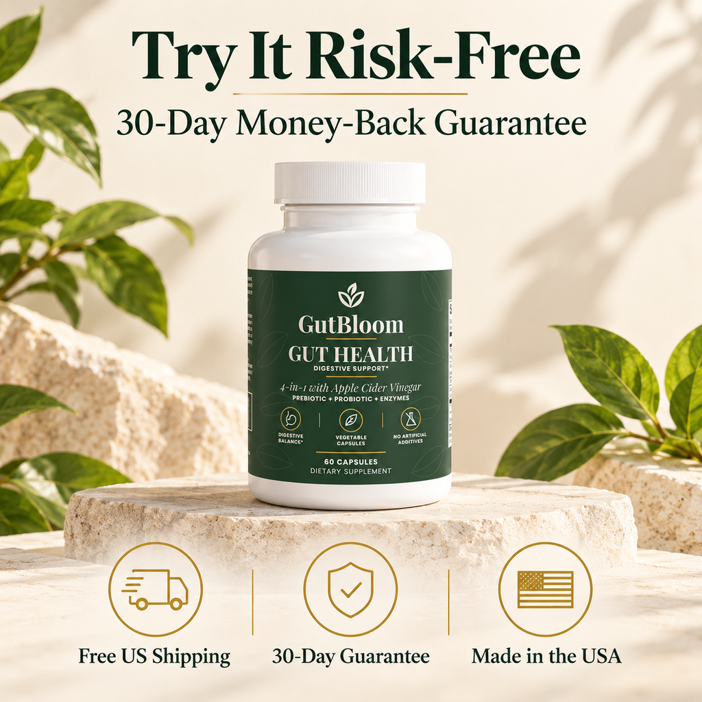 Try GutBloom Gut Health risk-free with a 30-day money-back guarantee