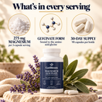 What's in every serving: 275 mg magnesium glycinate, 90 capsules