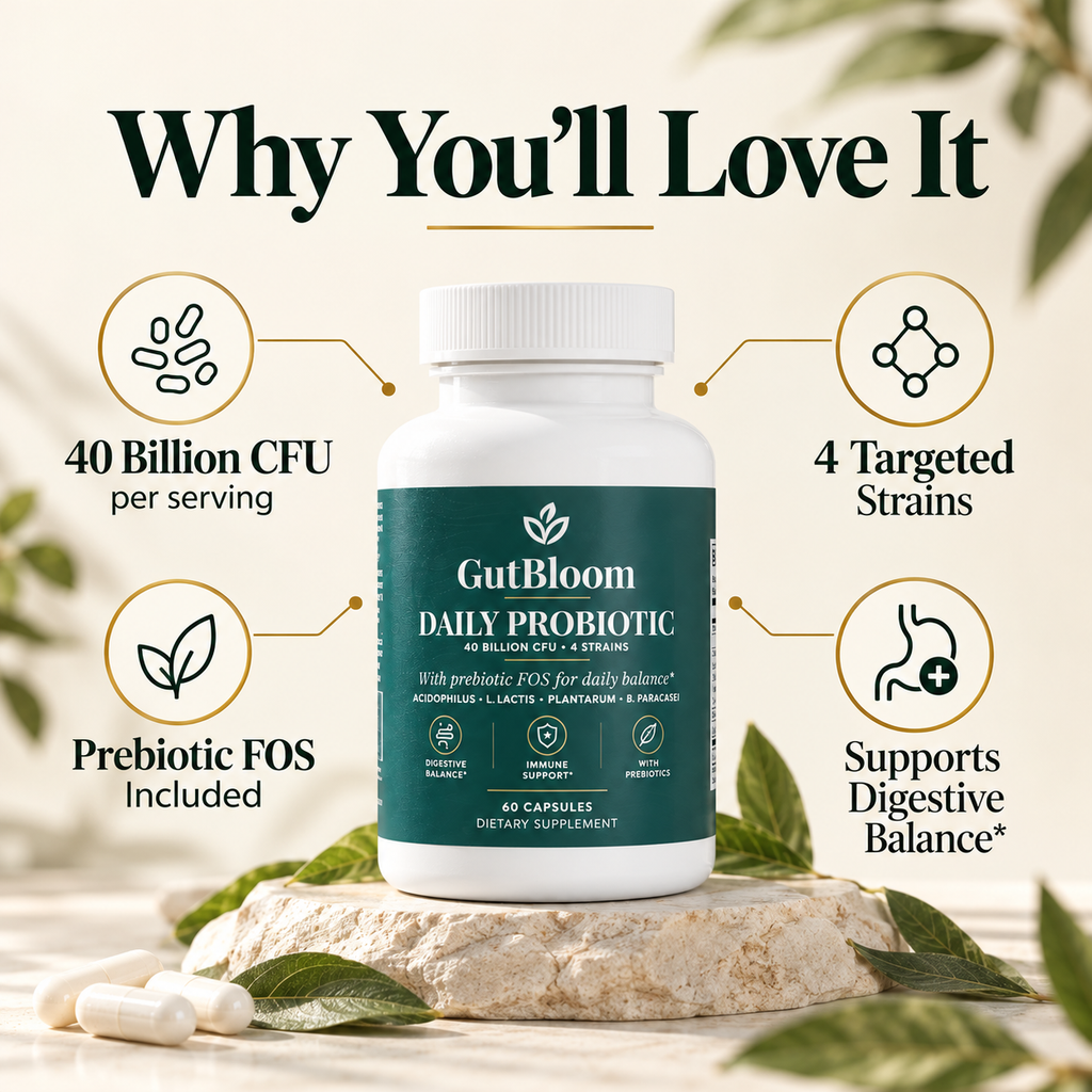 Why you'll love it: 40 billion CFU, 4 targeted strains, prebiotic FOS included