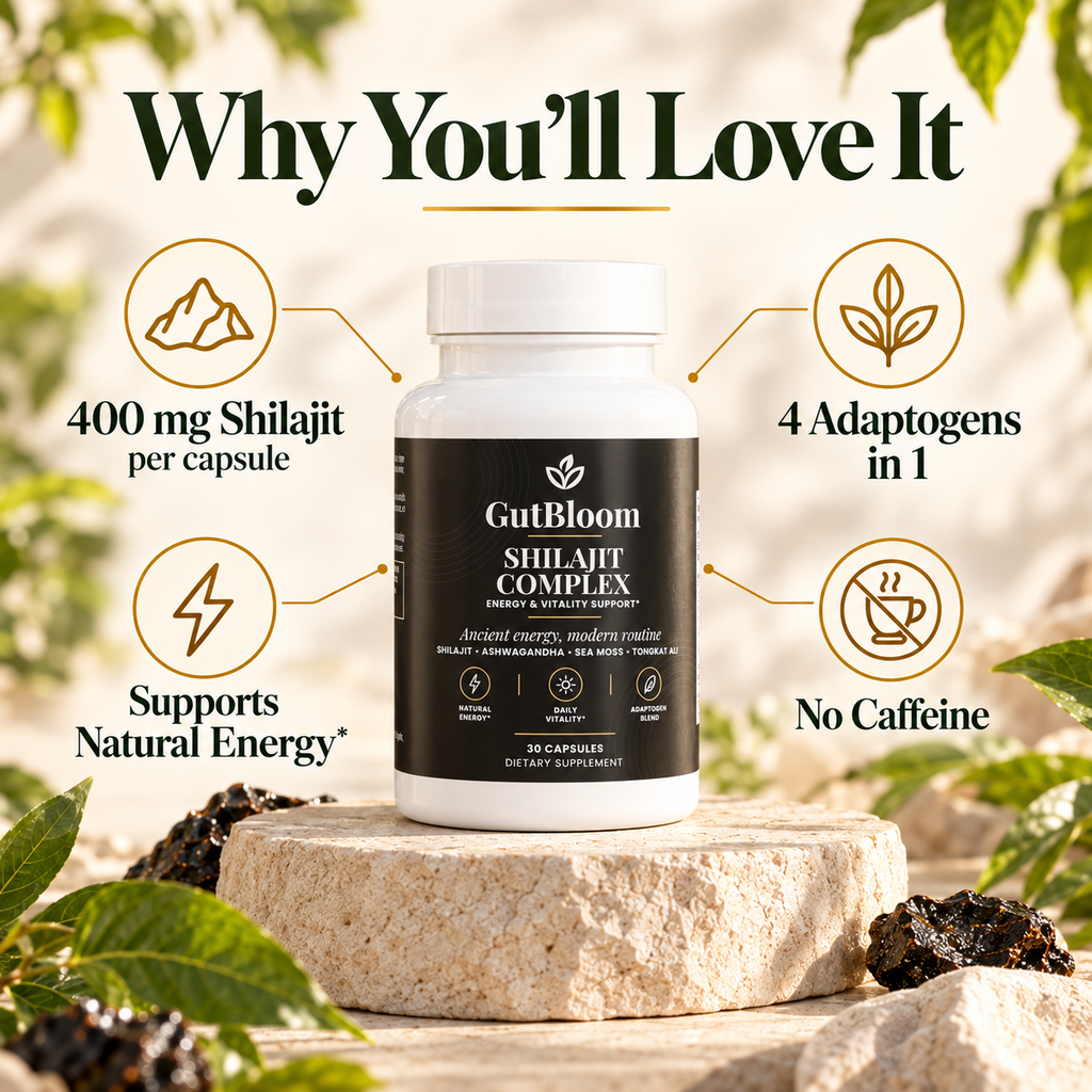 Why you'll love it: 400 mg shilajit, 4 adaptogens in 1, no caffeine
